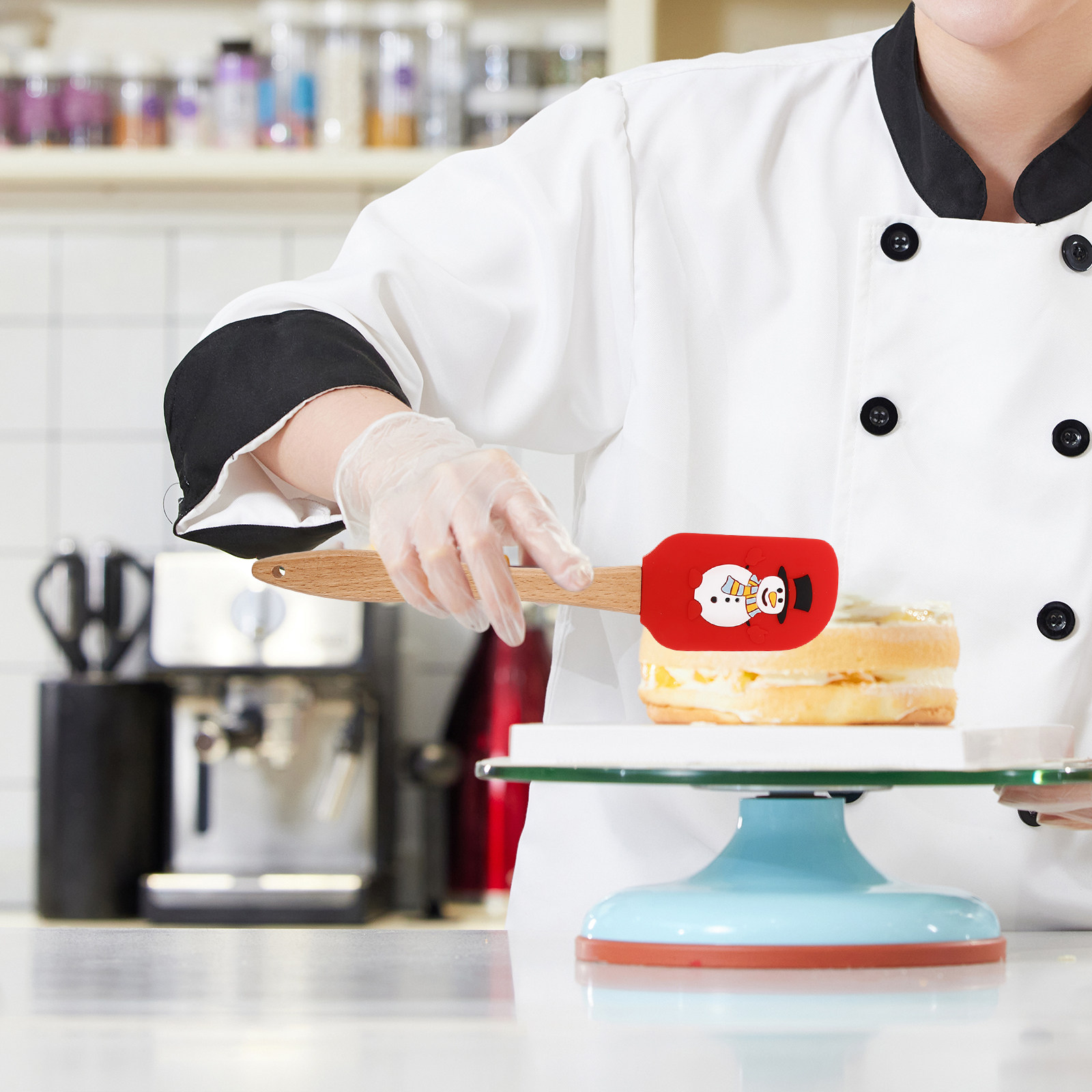 Kitchen Gadgets Xmas - 3-częściowy zestaw silikonowych szpatułek do pieczenia